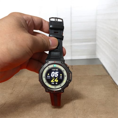 លក់នាឡិកាAmazfit T-Rex3 មួយទឹកប្រើផ្ទាល់ ជាមួយប្រអប់និងខ្សែរហ្សីនព៌ណទឹកក្រូច (140$)