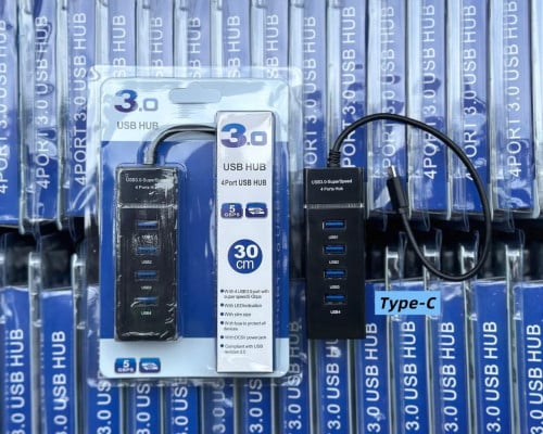 - Type-C to USB HUB 4Port 3.0 (303) 0.3M ទើបចូលស្តុកថ្មី ថ្មីប្រអប់បងៗ មានការធានា1ខែ ពេញ 📩