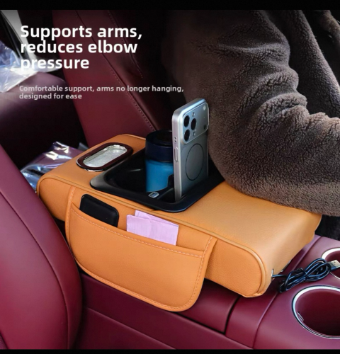 Car armrest box with star light
