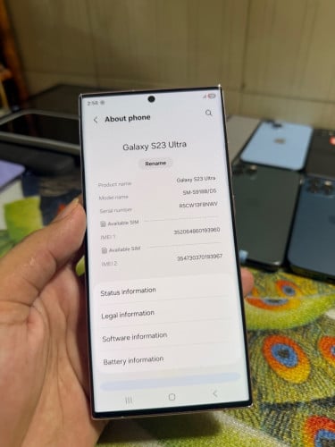 Galaxy S23 Ultra Sim2 1T ស្អាត98% 495$