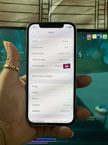 iPhone 12 Pro / 128g / no scan អេក្រង់ GX លក់តំលៃក្រោមទីផ្សារ 180$ ដាច់
