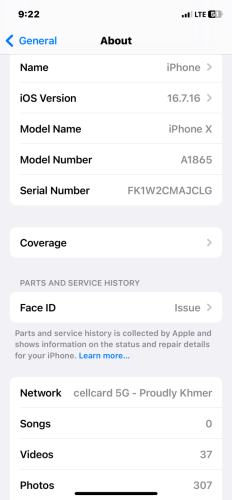 iPhone X 64g អត់iCloud