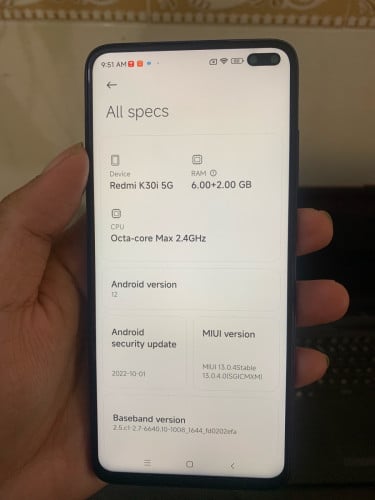 Redmi K30i 5G Ram 8 128g