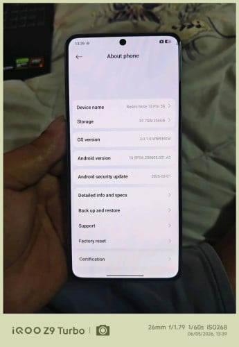 Redmi note 13pro 5G 12+4/256 bypass sim wifi