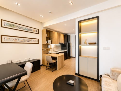 Tonle Bassac- 1Bedroom condo for rent at Skylar