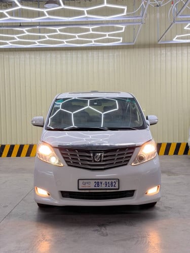 Toyota Alphard 2009 ដំបូលបើកពីរតង់ អេក្រង់ android កៅអី VIP