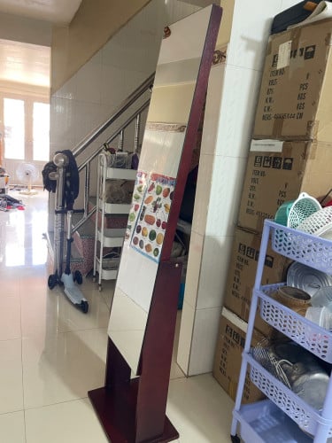 Used wooden 170cm Stand Mirror