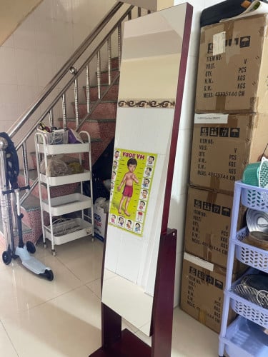 Used wooden 170cm Stand Mirror
