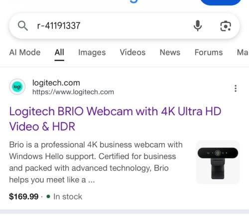 Webcam Logitech 4k ultra HD
