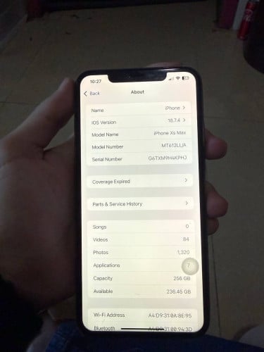 XS max 256G អេក្រង់ដូរzinបែកខ្នង
