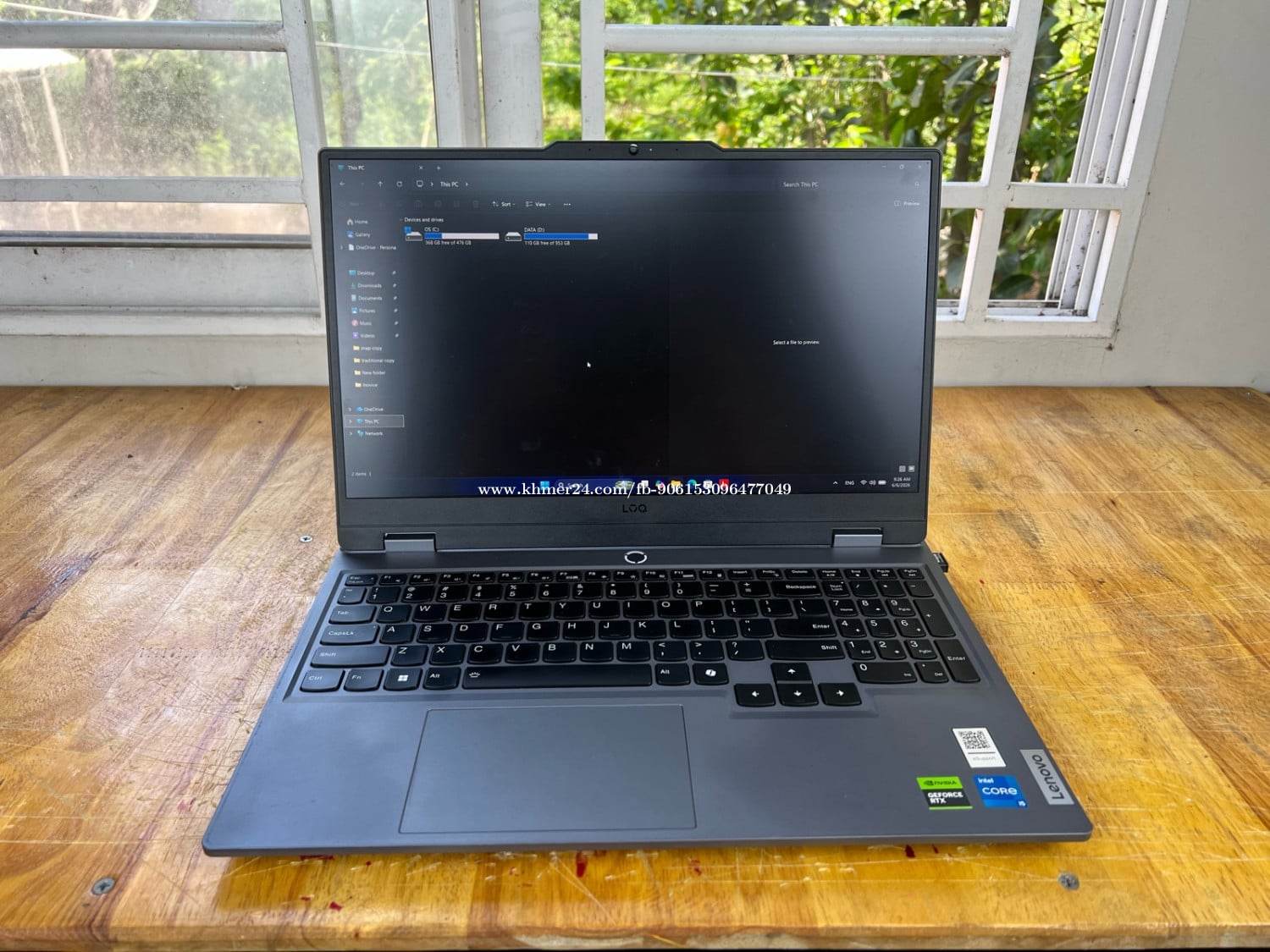 Lenovo LOQ 15IAX9 តម្លៃ 550$ ចរចាបាន