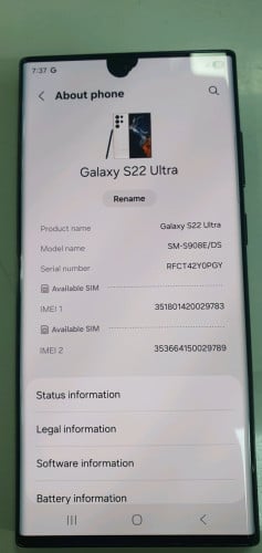 លក់S22ultra ជាំតូចដូចរូប 190  ស្អាត99%