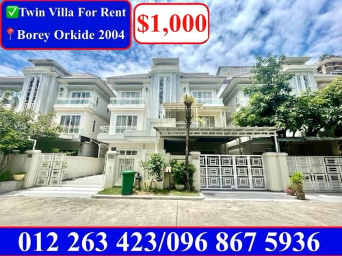 ✅Twin Villa For Rent in Borey Orkide 2004