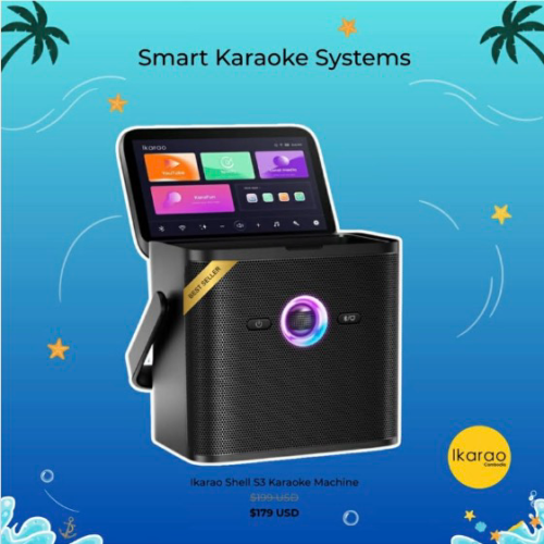 🎶 មួយទឹកនៅស្អាត សំណុំហ្ស៊ីន! Ikarao Shell S3 ម៉ាស៊ីនការ៉ាអូខេចល័តវៃឆ្លាត តម្លៃចរចាបានស្ដើង ($130))។