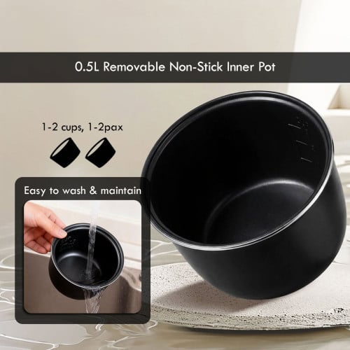 0.5L Mini Rice Cooker for 1-2 Pax! Petite, powerful, worth it
