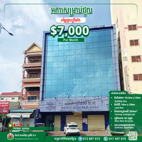 Building for rent along the main street