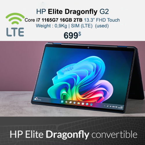 HP Elite Dragonfly G2 _ i7 1165G7 16GB 2TB 13.3" FHD Touch