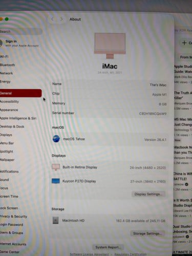 iMac 24 inches m1 99% new