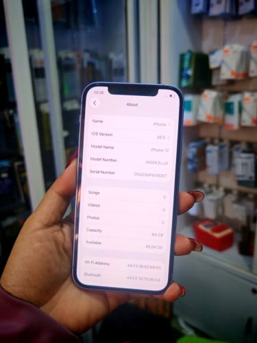 iPhone 12/64GB/LLថ្ម88%តួរស្អាតសុីនសានុំ
