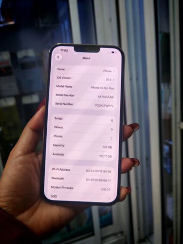 iPhone 13promax/128GB/ZAថ្ម90%សុីនសានុំ