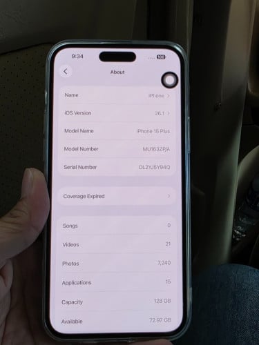 Iphone 15 Plus Sim+Esim 98%