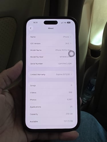 Iphone 16 Pro Max Sim+Esin 98.5%