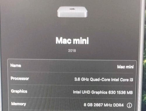 Mac mini 2018