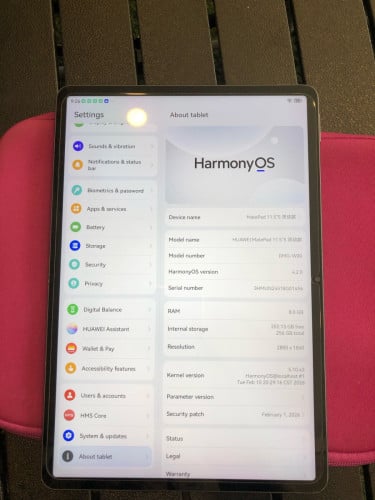 Matepad 11.5s condition 99% ថ្ម100% ប្រេីស្រួល ram8 room 256 g