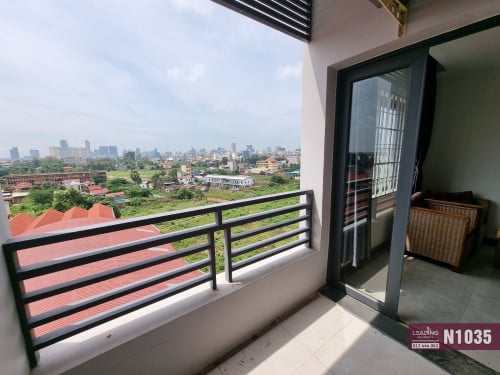 N1035 | Nice Studio with Private Balcony For Rent in Chroy Changva Area