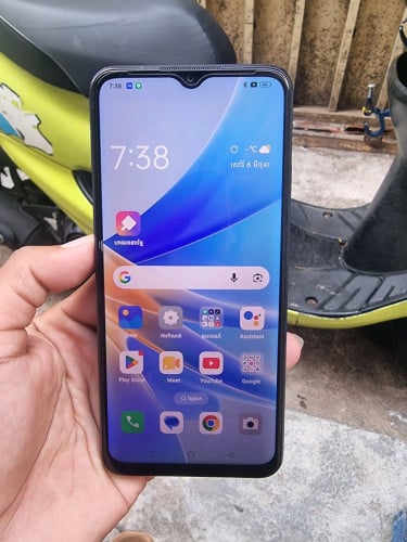 Oppo a17k zin all ប្រើបានធម្មតា (ខូចគូទសាក កាប់សាច់)