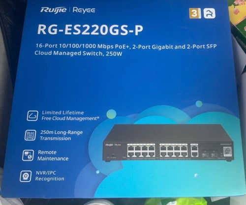 RG-ES220GS-P 20-Port Gigabit Smart Cloud Managed PoE Switch