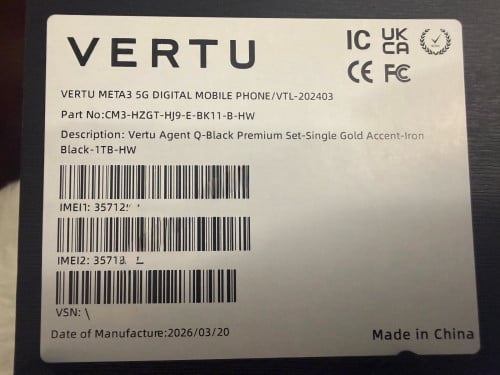 Vertu Agent Q mix Gold