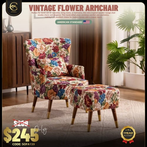 VINTAGE FLOWER ARMCHAIR