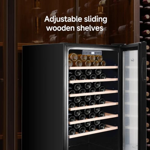 Wine Chiller is ideally suited to store 52 bottles of 0.75 litre Bordeaux style wine bottles.