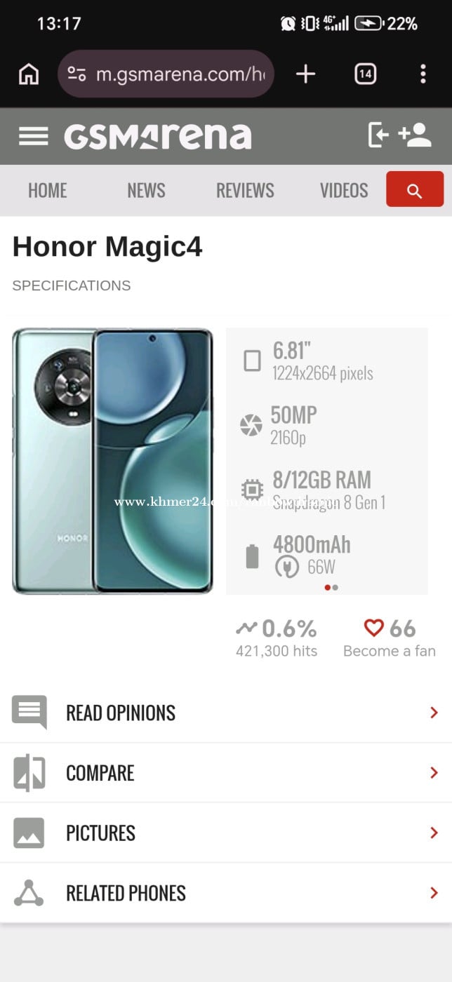 Honor Magic 4 black