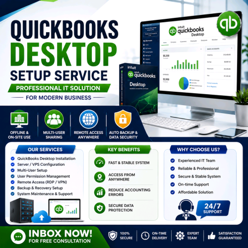 សេវាកម្មរៀបចំប្រព័ន្ធ Sharing QuickBooks ដោយក្រុម IT ជំនាញ