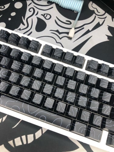 Black contour keycaps