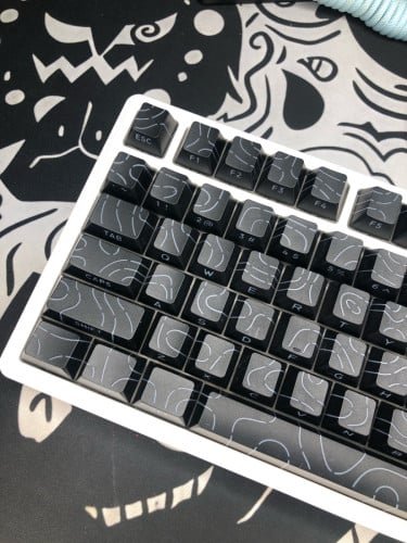 Black contour keycaps