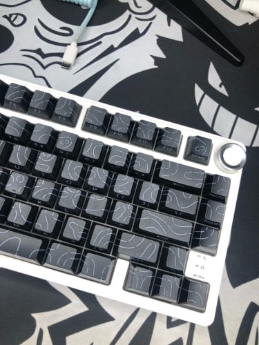 Black contour keycaps