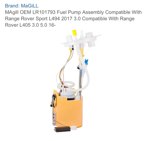 Fuel Pump Rang Rover Vogue 2017 to 2022