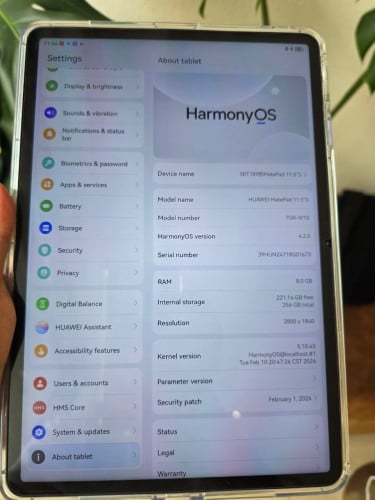 Huawei Matepad 11.5s PaperMatte 99.99%Refresh Rate 144hzBattery ๐ 100%Free screen Free smart 125$