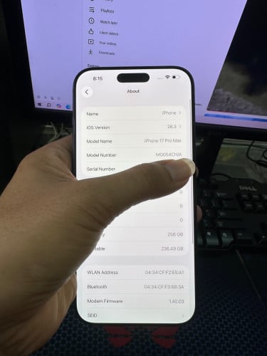 I phone 17 pro max 256g CH ស្អាត ថ្ម100%