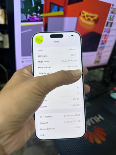 I phone 17 pro max 256g XA ស្អាត ថ្ម100%