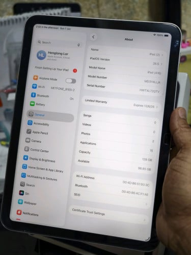Ipad (A16) 128G Fullbox99.99% NEW