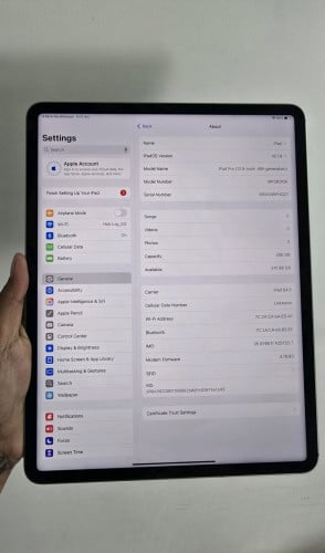 iPad Pro 12.9nich M2 SIM + WiFi 256G XA 99% 729$