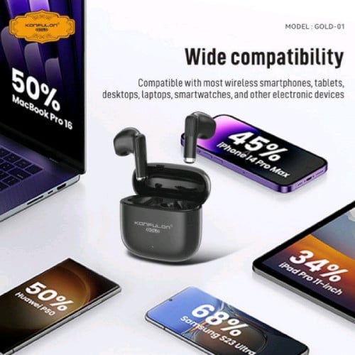 KONFULON Gold TWS Wireless Earphones Model GOLD01