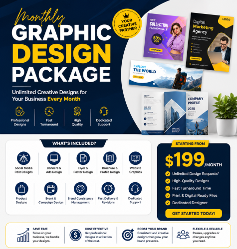 Monthly Graphic Design Package