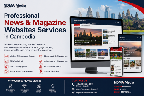 Professional News & Magazine Website Services in Cambodia