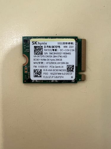 SK hynix BC901 256GB NVMe M.2 2230 SSD (PCIe Gen4)