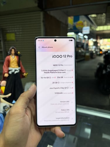 Vivo IQOO12pro 256G Ram16G Sim2 CH ម៉ាសុីនសានុំស្រុីន
